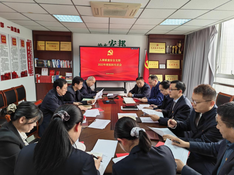 公司人事质量安全党支部召开2025年度组织生活会